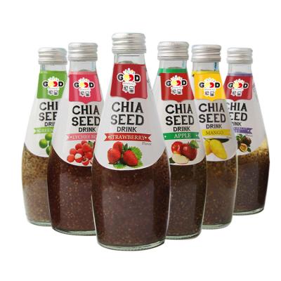 China Natural Organic Chia Seed Drink 290ml With Fruit Flavors Chia Seed Juice Drink for sale