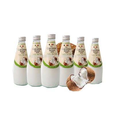 China 290ml Low-CARB Glass Bottle Coconut Water Coconut Juice Drinks Original Taste for sale