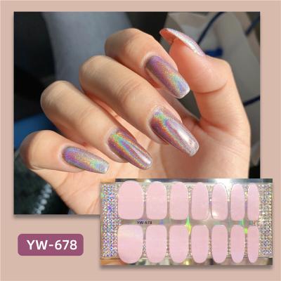 China Flexibility Wholesale Custom Designers Luxury Nail Wraps Nail Art Decoration Nail Sticker for sale