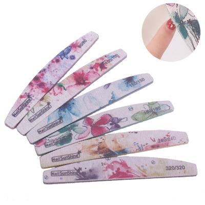 China High Quality Polished Colorful Nail Files Nail Manicure Nail Art Tools Printed Nail File for sale