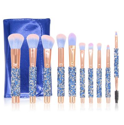 China Top 10 Diamond Makeup Brush Set Powder Eyeshadow Brush Beauty Makeup Tools for sale