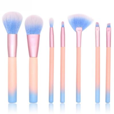 China Brushes Manufacturers Selling Directly Amazon 7 Make Up Wooden Brush Handle Makeup Tools Brush Make Up for sale