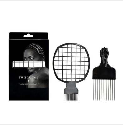 China Salon Amazon Men's Short Curly Hair Styling Comb Pin Steel Comb Set for sale