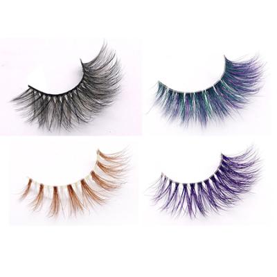 China Colorful Women's Mink False Eye Lashes 3D Mink Eyelashes Vendor Eyelashes For Decoration for sale