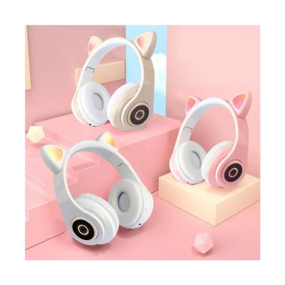 China Relieve Stress Popular Girls Car Ear Shape Wireless Earphone Stereo Earmuffs for sale