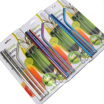 China Sustainable Reusable Stainless Steel Drinking Straws With Brush Wholesale Eco Friendly Product for sale