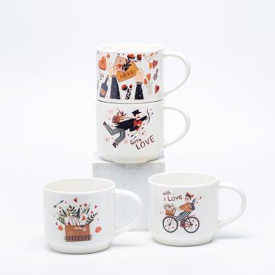 China Sustainable New Bone China Funny Coffee Mug Set for Hubby or Girlfriend Mugs for Laughter and Coffee Lovers for sale