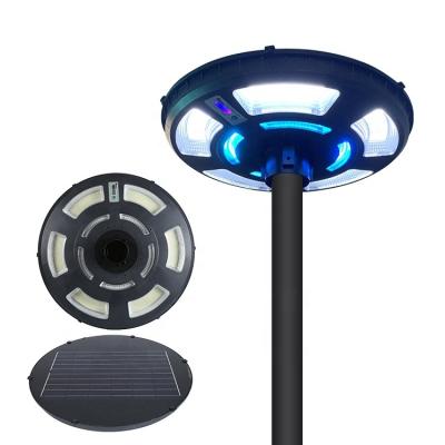 中国 Hot product ufo post top motion sensor round solar garden light with remote control 販売のため