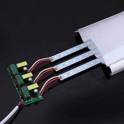 China LED double aluminum boards SMD2835 265V 600mm indoor 18W flat tube light for sale