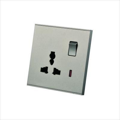 China Customized E6 Wall Colors Big Plate Electrical Single 13a Logo Switch Electrical Outlet Outlet for sale