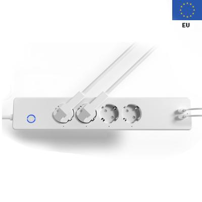 China Residential/Multi-purpose European type tuya outlet multi socket with 2 USB for sale