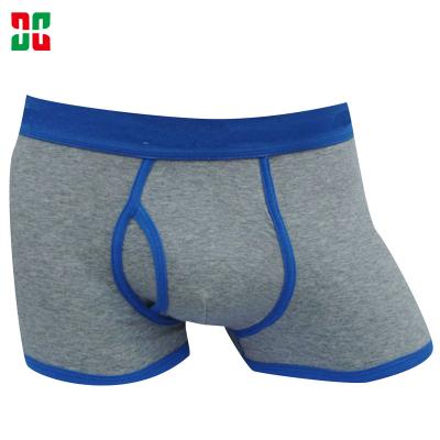 China Solid Color Front Open Mens Boxer Jockey Breathable Underwear For Men for sale