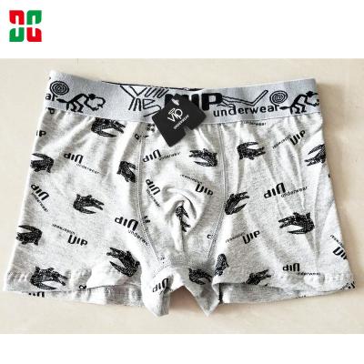 China Antibacterial American Print Cotton Lycra Boy Underwear Kid Boxer Shorts Antibacterial Cheap for sale