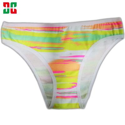 China Cheapest Printed Lady G-String Breathable Milky Nylon Panties for sale