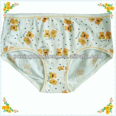 China Breathable 100% Cotton Young Girl Underwear Panties for sale