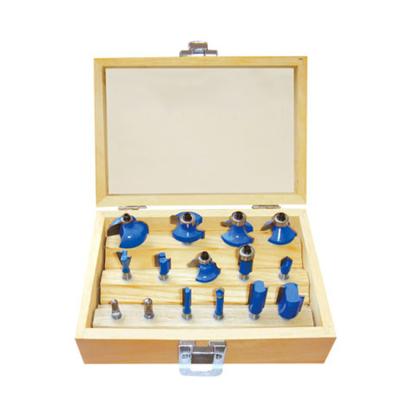 China Cutting For 15B 15PCS Wood Router Bit Set Carbide Tilted Router Bit For Woodworking Safety Wood Milling Cutters for sale