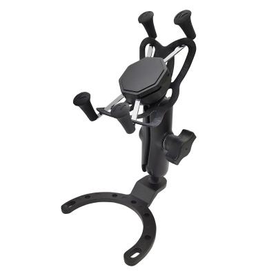 China Handle All in One Phone Mount Bicycle Motorcycle Bike Phone Mount with Adjustable Charger Mobile Phone Accessories Gym Equipment Cell Car Phone Holders for sale