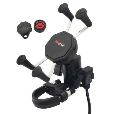 China Handle All In One Phone Mount N Star Motorcycle Bike Phone Mount With Charger Mobile Phone Accessories Mwupp Adjustable Car Phone Holders Bike RAM Mount for sale