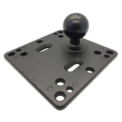 China Laptop VESA Base Mount 100x100mm VESA Mount Plate Rubber Ball Aluminum Motorcycle Phone Holder for sale