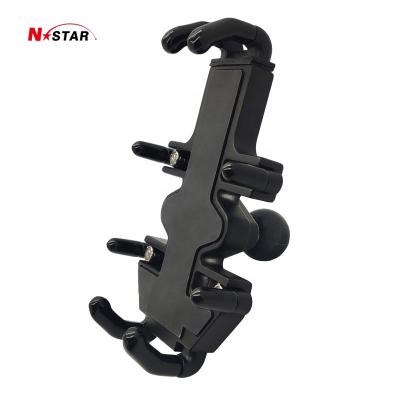 China Adjustable Phone Holder Motorcycle Bike N Star Joint Socket Arm Ball Aluminum Base RAM Mount For Garmin GPS Cell Phone Mount Motorbike for sale