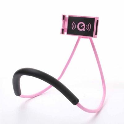 China Flexible Lazy Tablet Neck Phone Holder Stand Rotatable Neck Phone Desk Holder for sale