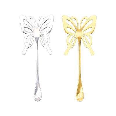 China Factory Sale Various Long Handle Butterfly Shape Drinkware Set Teaspoon for sale