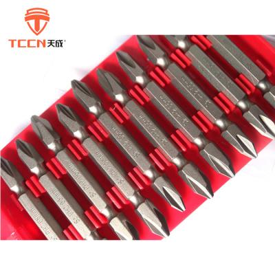 China High Quality Customized Industrial Steel Phillips Screwdriver Bits Driver Screw TCCN Sandblast S2 for sale