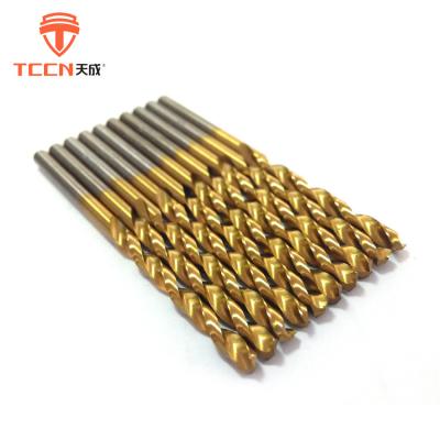 China TCCN China Stainless Steel Goods Wholesale HSS Fully Ground Straight Shank Drill Bit For Iron for sale