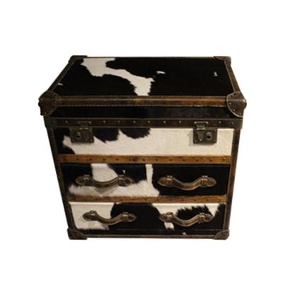 China MODULAR Luxury Antique Vintage Decorative Storage Trunk Leather Boxes for sale