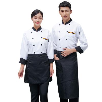 China restaurant & Coats Short And Sleeves Hotel Restaurant Bar Kitchen Latest Bar Chef Full Cooking Uniform for sale