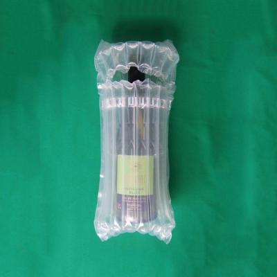 China PE air bubble package bags wrap plastic roll air column bag for red wine for sale