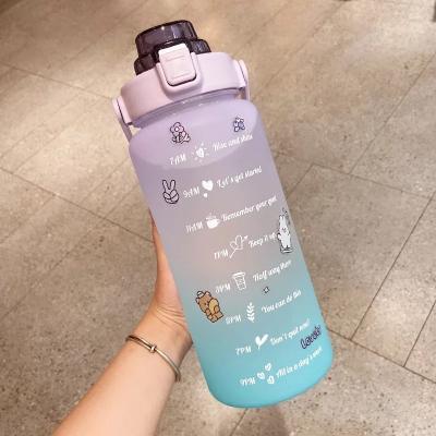 China XIMAO 2L Hot Cold Insulated Metal Bottle Insulated Minum Viable Botol Water Drink Bottle With Straw for sale