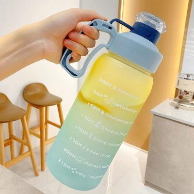 China Minum tritan2l botol logo minum tritan2l gym water bottles viable custom jug bpa free custom gym jug water bottles logo with straw for sale