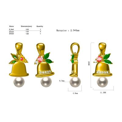 China CAD Sure CUSTOM Christmas Gifts Bead Bells Christmas Ornaments Christmas Pendant Decoration for sale