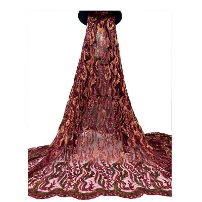 China Quality Soft Wholesale Customized Luxury Sword Lace Sequin Fabric Backdrop Good Quality for sale