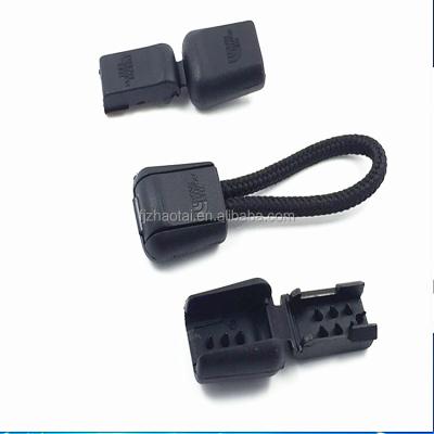 China Factory Nickel Free Plastic Rope Lock Stoppers Rope End Toggles For Bag / Double Holes Stopper / Plastic Rope End Clip for sale