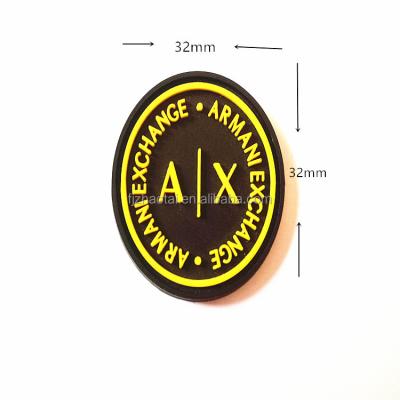 China Viable Sew On Custom Private Label 3D Logo Garment Soft PVC Embossed Patch Rubber Labels For Apparel for sale