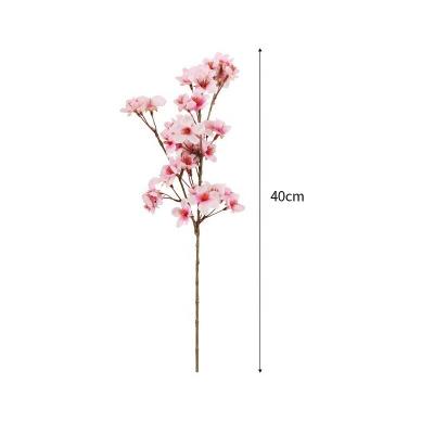 China Party Wedding Home Decoration Artificial  peach 40cm short branch silk flower spring wedding decoration home decoration for sale