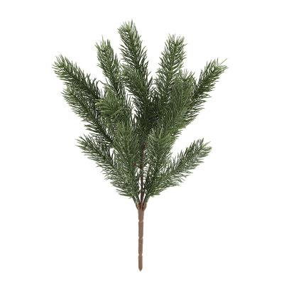 China Events Decoration Hot selling Artificial Pine Branch Decoration Mini Christmas Tree Picks Branches Green Plants Christmas Party Decoration for sale