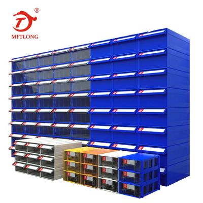 China MFTLONG Folding Drawer Plastic Warehouse Storage Drawer Parts Storage Box Small Stackable Drawer for sale