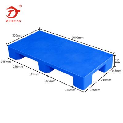 China Virgin Solid HDPE Box 1000*500*140MM Hard Solid Flat Surface Closed Deck Hygenic Plastic Food Grade Pallet for sale