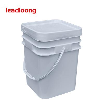 China Other LEADLOONG - Food Grade Barrel Square Pail Plastic Square Bucket With Lid Plastic Water Thickened Bucket for sale