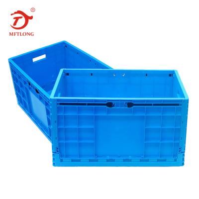 China MFTLONG pp plastic blank plastic crate material folding price for sale plastic collapsible crate for sale