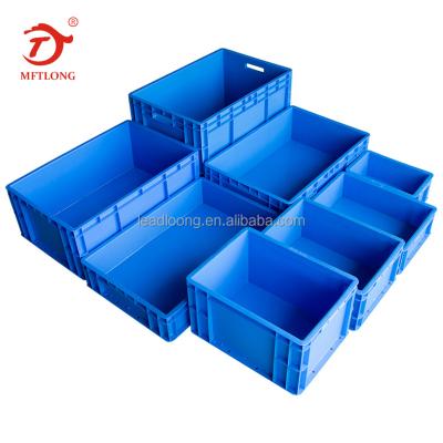 China EU Logo Plastic Durable HDPP Europe Factory Workshop Use Transportation Square Stackable Standard Solid Box Custom Case for sale