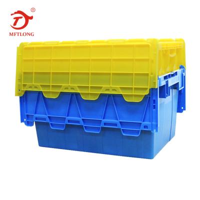 China MFTLONG Hot Selling Plastic Mesh Packaging Box Stacking Crates Hinge Lids Wholesale Moving Boxes for sale