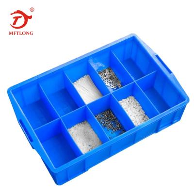 China Material thickened industrial plastic tools hardware tools Sub-grid promotion leadlonng screw bin separation turnover box parts box for sale