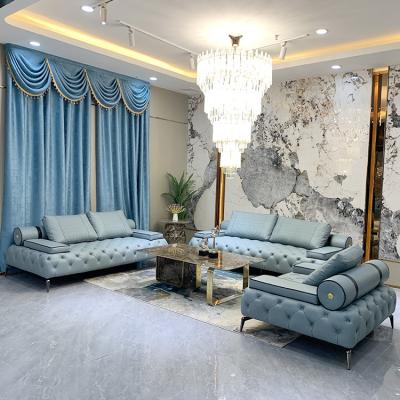 China Other Fashion Design Luxury Italian Leather Sofa Set Sofa Sectionals Furniture Living Room for sale