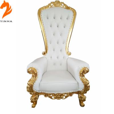 China Modern Luxury High Back Throne Chair King And Queen Chairs For Wedding Party for sale