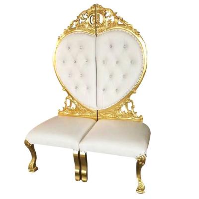 China Modern High Quality Gold Wedding Event Furniture High Back Throne Chair for sale