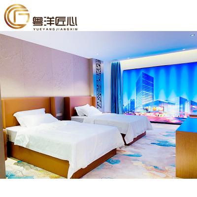 China Hilton Hotel Bedroom Hospitality Luxury Modern Five Star Modern Luxury Hotel Bed Room Commercial Furniture For Customization for sale